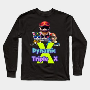 DYNAMIC TRIPLE X, CAT, HIP HOP Long Sleeve T-Shirt